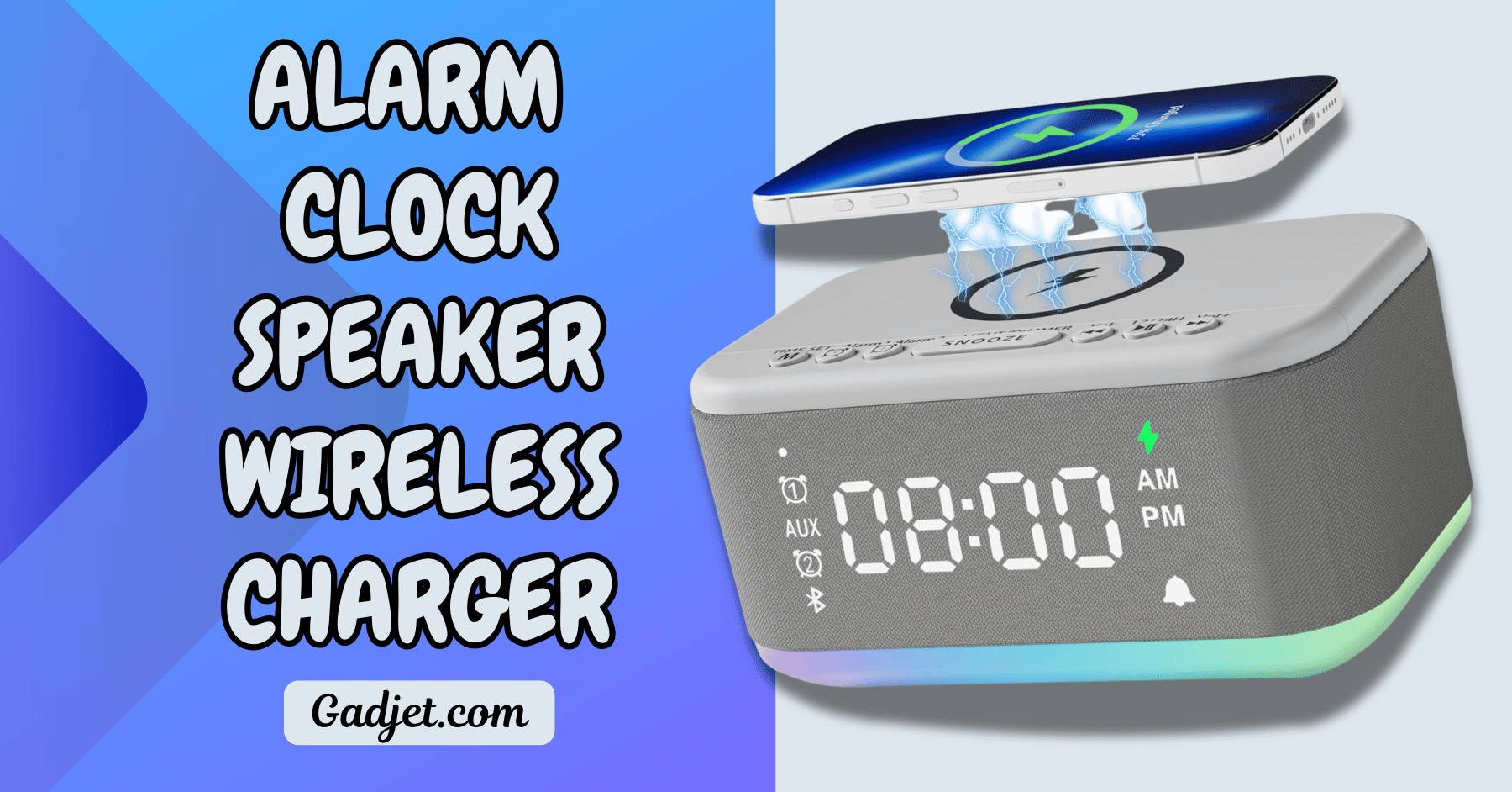 Alarm Clock Speaker Wireless Charger