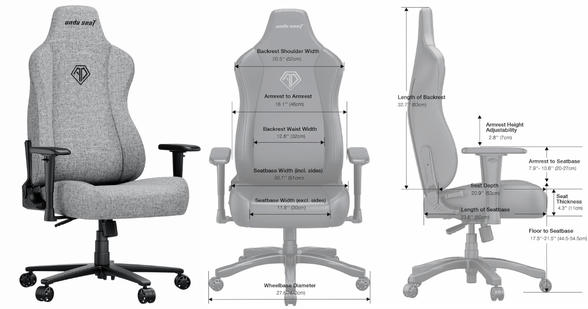 AndaSeat Novis black gaming chair.