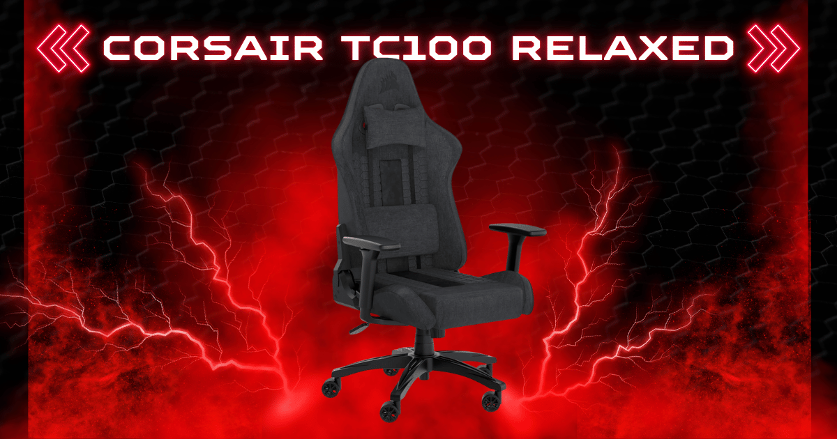 Corsair TC100 Relaxed fabric gaming chair.
