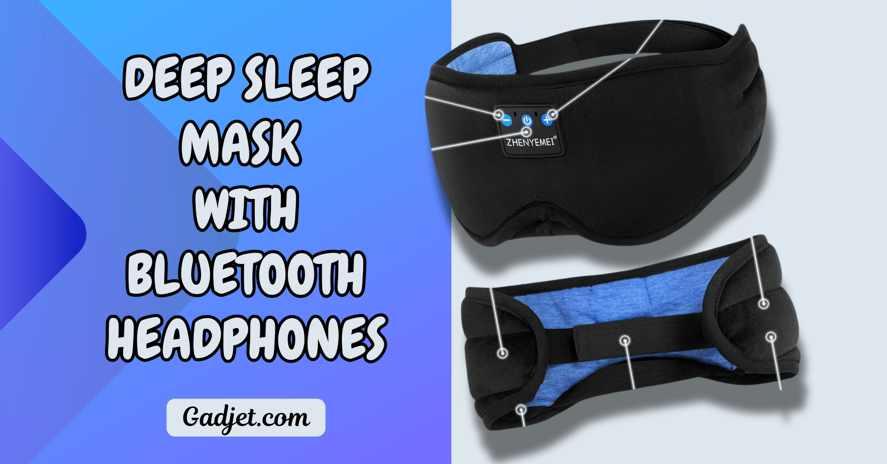 Deep Sleep Mask with Bluetooth 5.4 Headphones