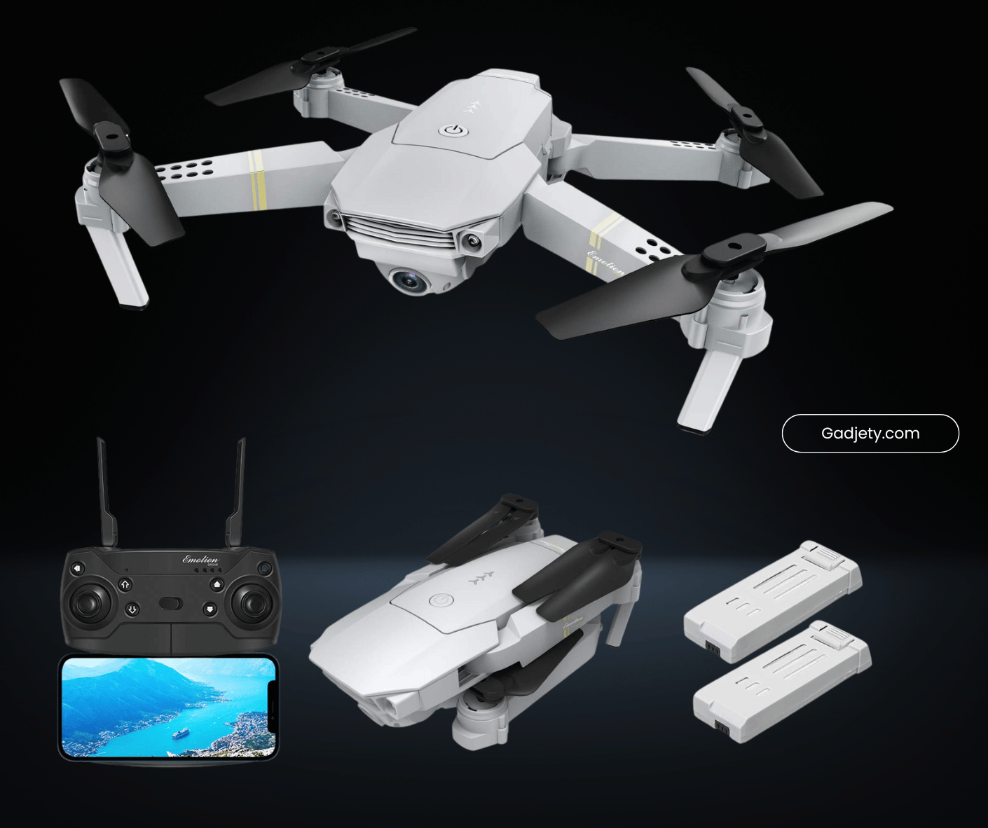 Eachine E58 Pro folded drone.