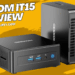 GEEKOM IT15 Mini PC front view showing ports and compact chassis - Gadjety