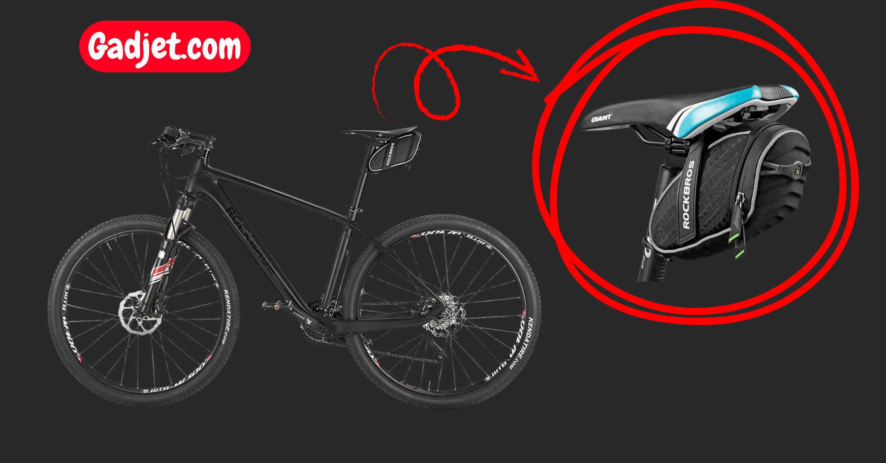 ROCKBROS hard-shell saddle bag providing waterproof, aerodynamic storage under the seat