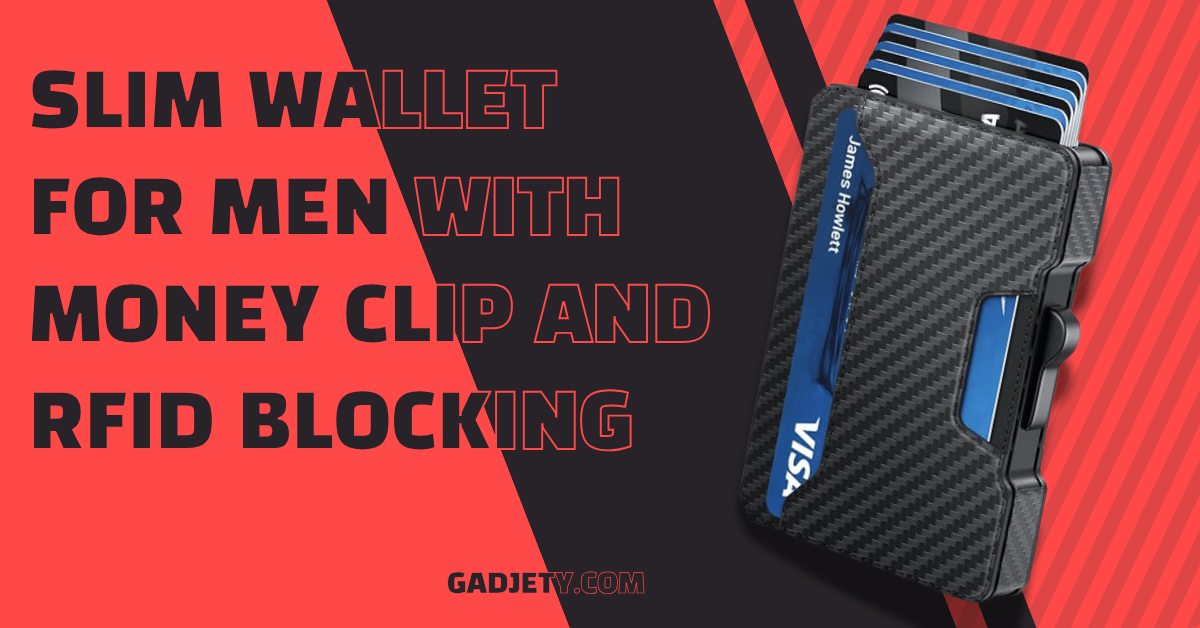 Slim Wallet for Men with Money Clip and RFID Blocking