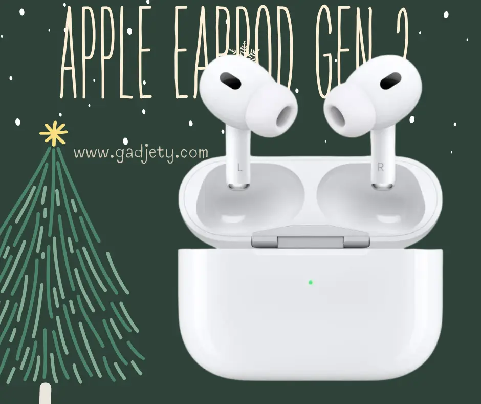 Apple AirPods Pro 2nd Gen in charging case, ideal trending tech gift for Christmas