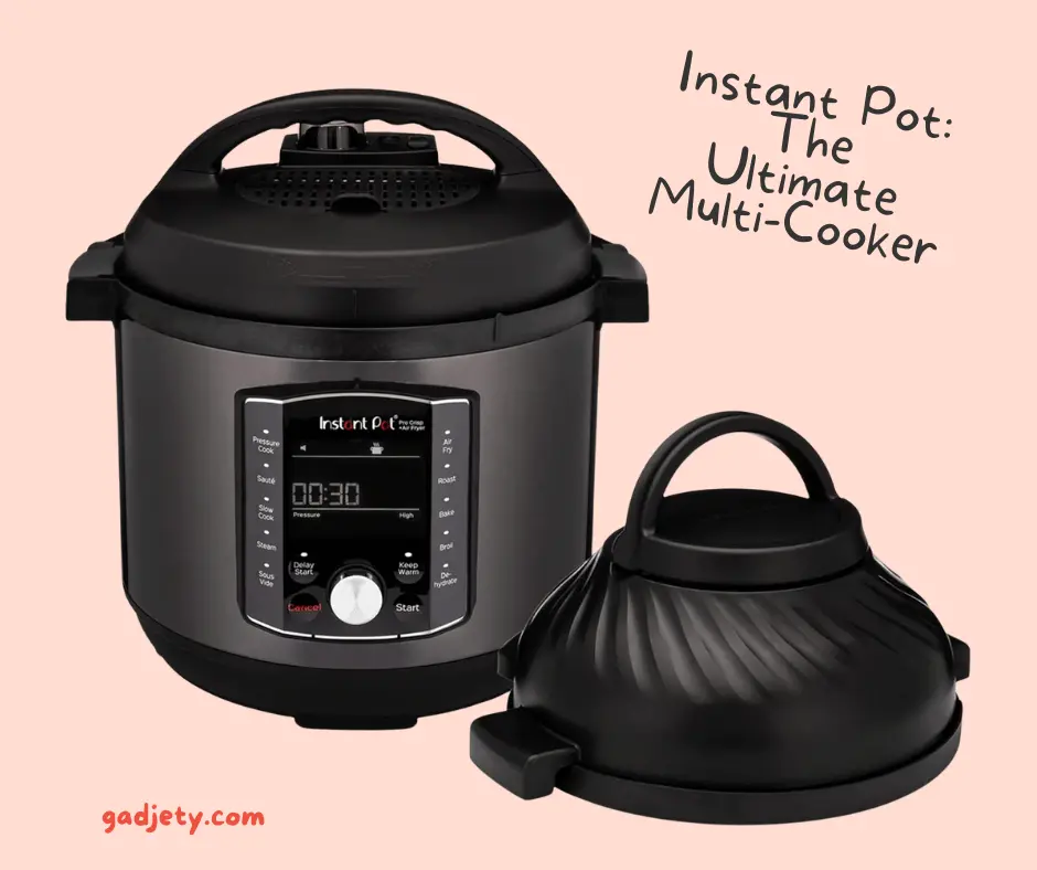 Instant Pot pressure cooker with steam releasing, ideal for fast cooking - Gadjety