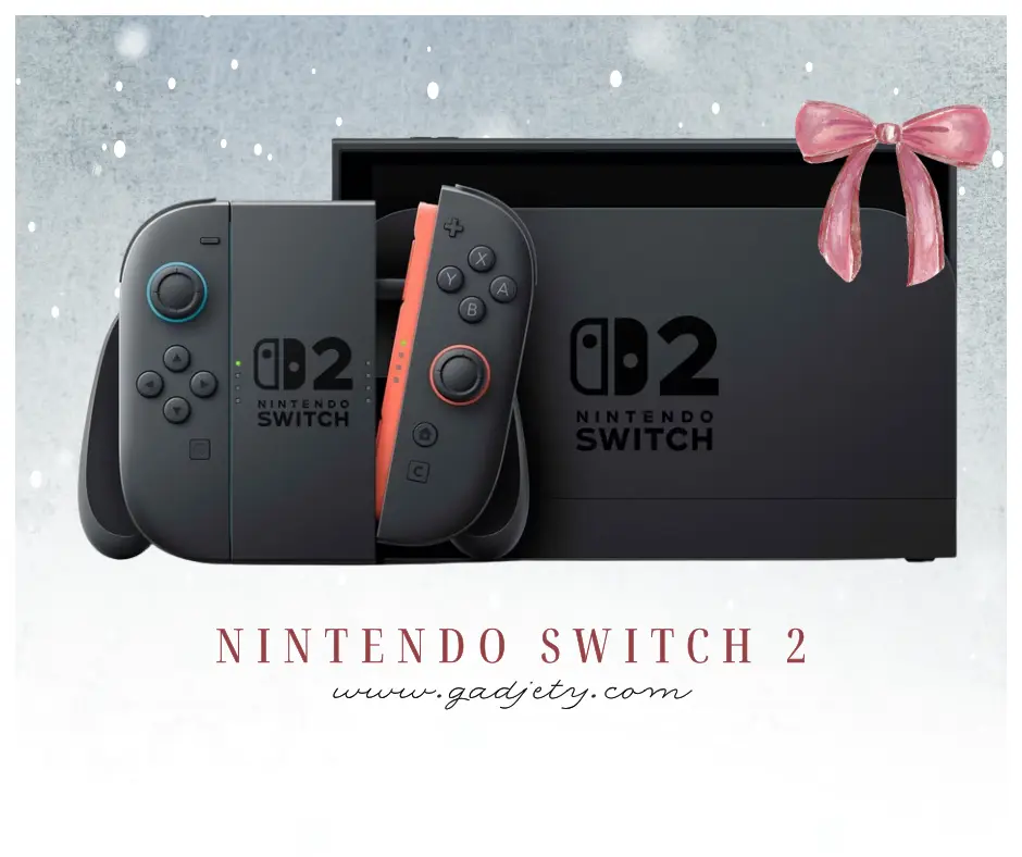 Nintendo Switch 2 console with controllers, top trending tech gift for Christmas gaming fans - Gadjety.com