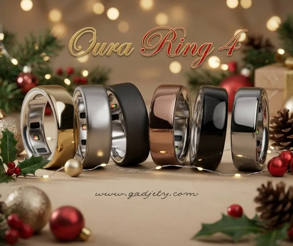 Oura Ring 4 in midnight black, stylish trending tech gift for Christmas - Gadjety.com
